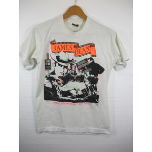 Vintage 90s James Dean T-Shirt Men Medium Fairmount Indiana Screen Stars